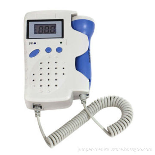 Digital Pocket Babies' Doppler with Speaker and Backlight LCD Display, Rechargeable Battery/Adapter